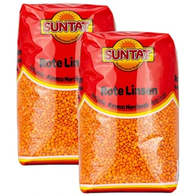 Abbildung von Suntat Orientalische Rote Linsen aus der Türkei im 2er Set à 1 kg je Packung (2 kg)