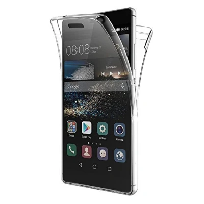 Abbildung von AICEK Huawei P8 Hülle, 360 Full Body Transparent Silikon Schutzhülle für Case Crystal Clear Durchsichtige TPU Bumper Handyhülle (5,2 Zoll)