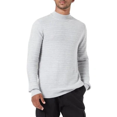 Abbildung von TOM TAILOR Herren Strickpullover aus Wolle 1032305, 30193 Ordinary Grey Melange, 3XL