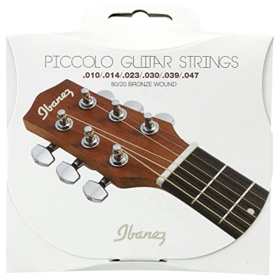 Abbildung von IBANEZ Saiten Set für 6 String Piccolo Extra Light (650mm länge, EWP) .010/.014/.023/.030/.039/.047 Coated 80/20 (IPCS6C)