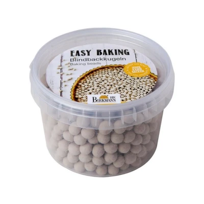 Abbildung von Birkmann, Easy Baking, wiederverwendbare Blindbackkugeln aus Keramik, Backerbsen zum Beschweren von Teigen, 700 g in praktischer Aufbewahrungsdose, hitzebeständig bis 230 C, 429345
