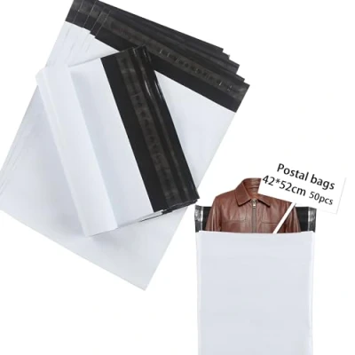 Abbildung von huruirui 42x52cm Versandtaschen Plastik Versandbeutel Blickdicht Selbstklebend Warensendung Versandtüten für Kleidung Logistikverpackungen Transport Verpackungskarton 50Stück