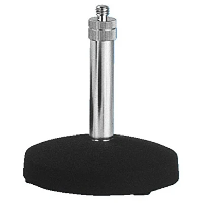 Abbildung von MONACOR 230990 MS 1 Mikrofon Tischstativ, Chrom/Schwarz, 16 mm, 9 mm