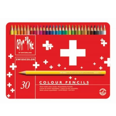 Abbildung von Caran d&#039;Ache 1285.73 SWISSCOLOR Aquarelle Buntstifte in Metallbox 30 Stück