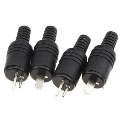 Abbildung von 2 Polig DIN Stecker Lautsprecher und HiFi Anschluss Twist on Klemmen Strain [4 Stück] Pack]