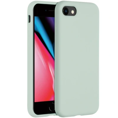 Abbildung von Apple iPhone SE (2022) Hülle Silikon Accezz Soft Case/Backcover Handyhülle Hellblau