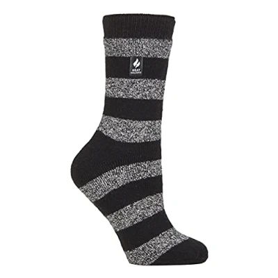 Abbildung von HEAT HOLDERS Lite Damen Dünn Bunt Muster Motiv Thermosocken für Geschenk Socken Winter (37 40, Schwarz/Weiß (Bologna))