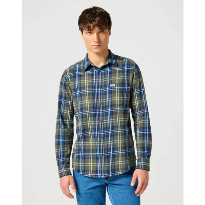 Abbildung von Wrangler Langarmhemd &quot;1 PKT SHIRT&quot;, mit Karomuster