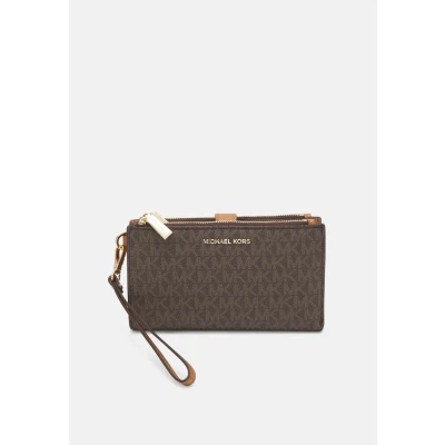Abbildung von Michael Kors Jet Set Double Zip Wristlet Brown One Size