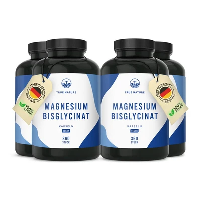 Abbildung von Magnesium Kapseln Vegan Bisglycinat, Made in DE 1440 St