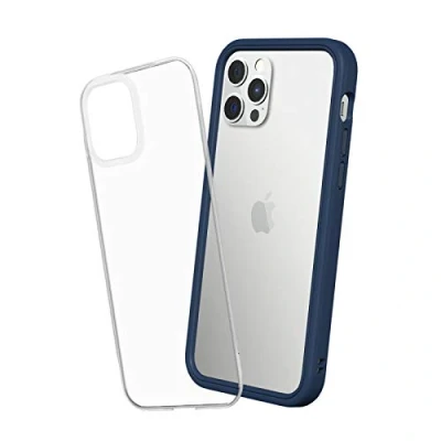 Abbildung von RhinoShield Modulares Case kompatibel mit [iPhone 12/12 Pro] Mod NX Anpassbare &amp; stoßdämpfende Schutzhülle im schlanken Design 3.5 Meter Fallschutz Marineblau