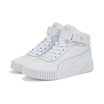 Abbildung von Puma Carina 2.0 MID JR Sneaker high für Kinder, Größe: 38, White/silver Schuhe