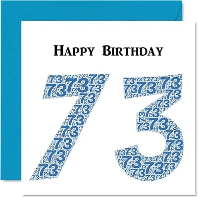 Abbildung von Lustige Geburtstagskarte zum 73. Geburtstag für Männer Shapecloud Happy Birthday Karte Vater, Mutter, Großvater, Oma, Onkel, Tante, 145 mm x Grußkarten,