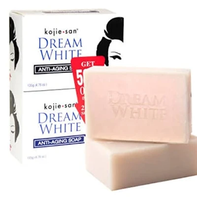 Abbildung von (2 Stück) Kojie San Dream weiß Anti Aging Seife 2 Bars 135 g + 1 YouLookLight Bildschirm/Telefon Reinigungstuch
