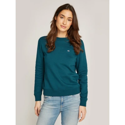 Abbildung von Tommy Jeans Damen TJW REG S FLAG CREW DW0DW19959, Blue (Deep Seawater),