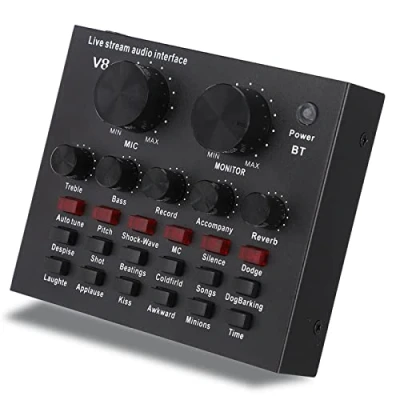 Abbildung von Live Soundkarte, V8 Bluetooth Computer der zweiten Generation, Übertragung, Sprachwechselkarte 112 Arten von Elektroakustik, 18 Soundeffekten, 6 Effektmodi, 7 Verbindungsmet