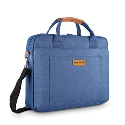 Abbildung von DOB SECHS 17.3 Zoll Laptoptasche Aktentaschen Handtasche Tragetasche Schulter Tasche Notebooktasche Laptop Sleeve hülle für bis zu 17 Dell Alienware/MacBook/Lenovo/HP,Blau