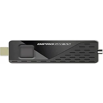 Abbildung von Terrestrischer DIPROGRESS HDMI Stick TV DVB T2 H.265 HEVC 265 10 Bit DPT210HA Digitaler Decoder schwarz