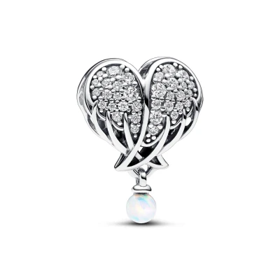 Abbildung von Pandora Bead Charm Sparkling Angel Wings 792980C01 Silber