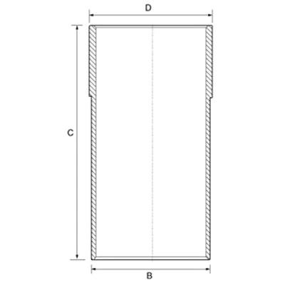 Abbildung von GOETZE ENGINE 14 710020 00 Zylinderlaufbuchse 80,00 MG: MGF Cabrio, LAND ROVER: Freelander I SUV