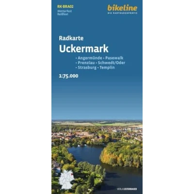 Abbildung von Radkarte Uckermark (RK BRA02): Angermünde Pasewalk Prenzlau Schwedt/Oder Strasburg Templin, 1:75000, wetterfest/reißfest, GPS tauglich mit UTM Netz (Bikeline Radkarte)