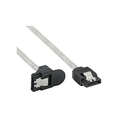 Abbildung von InLine 27305X SATA 6Gb/s Kabel rund, mit Lasche, gewinkelt, 0,5m
