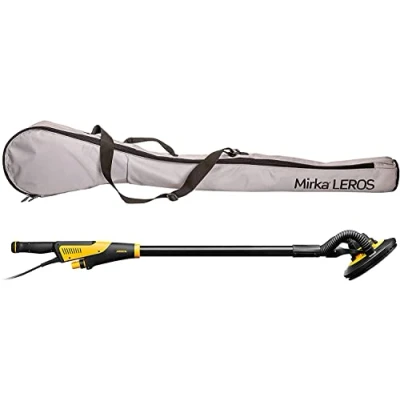 Abbildung von Mirka LEROS Exzenterschleifer, Wand und Deckenschleifer mit 180 Schleifkopf Flexibilität (Ø 225 mm) Tragetasche, Schleifmaschine zum Schleifen von großen Flächen, 4000 8000 U/min