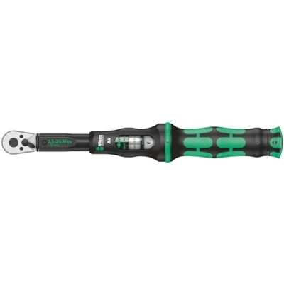 Abbildung von Wera 05075605001 Click Torque A 6 Drehmomentschlüssel mit Umschaltknarre, Schwarz, Grün, 1/4&quot; Sechskant, 2.5 25 Nm