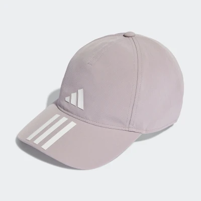 Abbildung von adidas Performance Stripes Aeroready Running Baseball Cap Preloved fig white, Größe: M/L, white