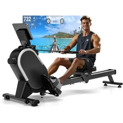 Abbildung von 2025 Neu Rudergerät für Zuhause, CHAOKE Magnetisches Rudergerät, App Kompatibel, Rowing Machine mit 16 Widerstandsstufen und Dual Slide Rail, Leicht zu Montieren, Belastbar bis 160KG