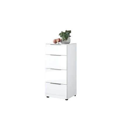 Abbildung von HBZ Kommode &quot;Santorin&quot;, (1 St.), in weiß oder Anthrazit, Schrank mit Glasfront und Softclose