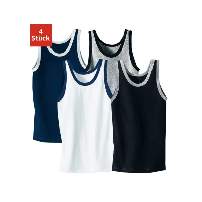 Abbildung von AUTHENTIC UNDERWEAR Unterhemd, (Packung, 4 St.), mit kontrastfarbigen Einfassungen