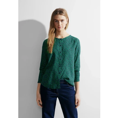 Abbildung von Cecil Dobby Bluse, Damen, Größe: Large, Grün