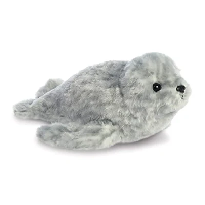 Abbildung von Aurora, 31720, Mini Flopsie Seehund, 20cm, Plüschtier, grau