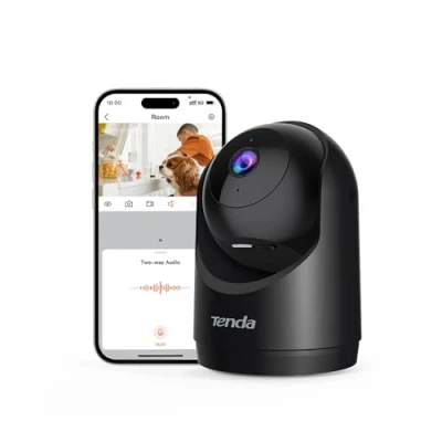 Abbildung von Tenda Überwachungskamera innen 2K CP3 V3.0, 360 Grad WLAN Kamera mit 2 Wege Audio, FHD 3MP, Nachtsicht, Bewegungserkennung, Alarms &amp; Push Nachricht, für Babys und Haustiere überwachung