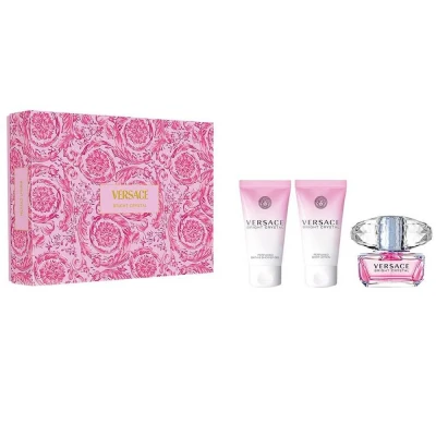 Abbildung von Versace Bright Crystal Eau de Toilette, 50 ml + Duschgel, Körperlotion,