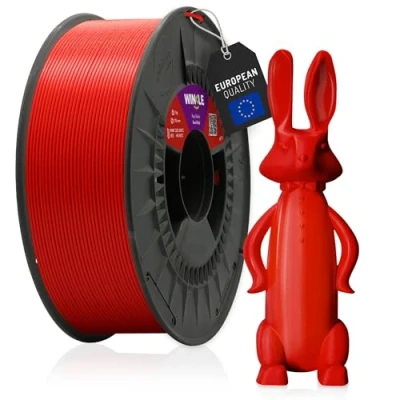 Abbildung von WINKLE PETG Filament 1.75mm Teufelsrot, 1kg Spule, 3D Drucker Kompatibel mit FDM Druckern, Druckmaterialien, Maßgenauigkeit +/ 0.05mm, Schlagfest, Leicht zu Bedrucken