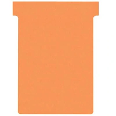 Abbildung von Nobo Kartentafel Zubehör T Karten, Index 3, 100 Stück, orange