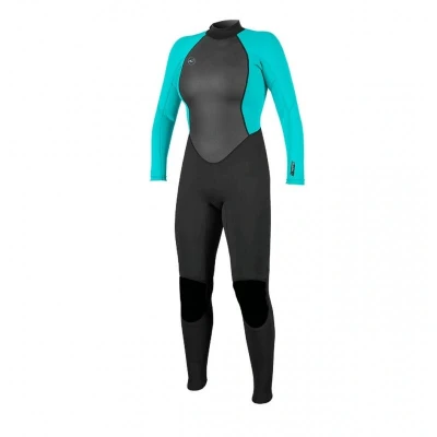 Abbildung von O&#039;Neill Wetsuits Damen Reactor II 2mm Back Zip Spring Wetsuit Neoprenanzug, Black/Light AQU, 16