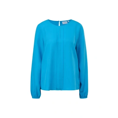 Abbildung von comma casual identity MIT Cutout Bluse, Damen, Größe: 34, Azurblau