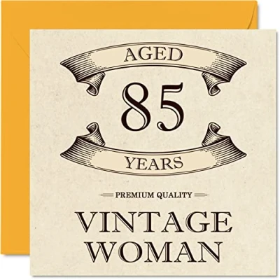 Abbildung von Stuff4 Geburtstagskarte zum 85. Geburtstag für Frauen Alter 85 Jahre lustige Mama Schwester Ehefrau Oma Tante, 145 mm x Damen Grußkarten,