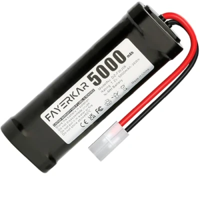 Abbildung von Fayerkar 7.2V 5000mAh NiMH RC Akku Racing Pack für Modellautos, Autos, Flugzeuge, Roboter (Spielzeug), Boote, Hochleistungs Akkupack (Tamiya)