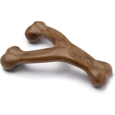 Abbildung von Benebone Wishbone Echter Speck Klein Langlebiges Hundekauspielzeug für Aggressive Kauer