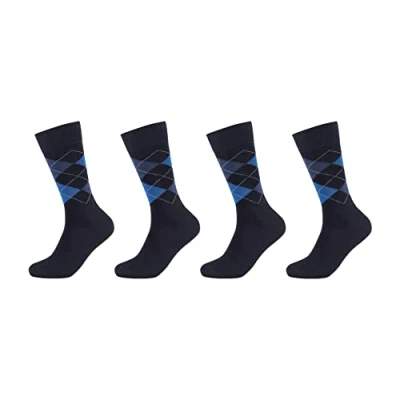 Abbildung von Camano Herren Online Men ca Soft Classic Argyle 4er Pack Socken, Navy, 43/46