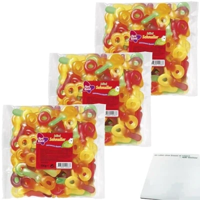Abbildung von Red Band Fruchtgummi Schnuller 3er Pack (3x500g Beutel) + usy Block