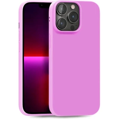 Abbildung von MyGadget Hülle kompatibel mit iPhone 13 Pro robuste Handyhülle TPU Case Slim Silikonhülle Back Cover Kratzfest Schutzhülle matt Lila Hell