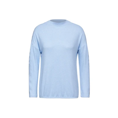 Abbildung von Cecil MIT Glitzer Langarmshirt, Damen, Größe: XL, Blau