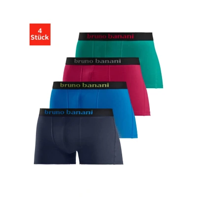 Abbildung von Bruno Banani Boxer 4 PACK Panties, Herren, Größe: Small, Marine/blau/rot/grün