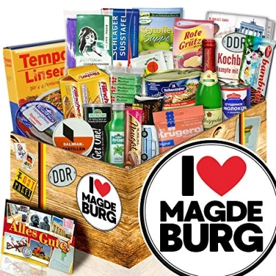 Abbildung von I love Magdeburg Geschenk Nostalgieset Spezialitäten