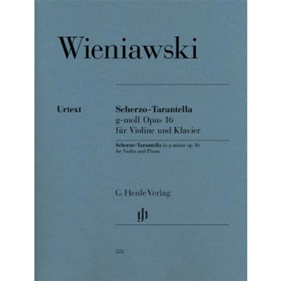Abbildung von Scherzo Tarantella g moll op. 16 für Violine und Klavier: Besetzung: Klavier (G. Henle Urtext Ausgabe)